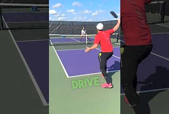 Tired of popping up your drives? Try this pickleball drill. #pickleballrocks #pickleball