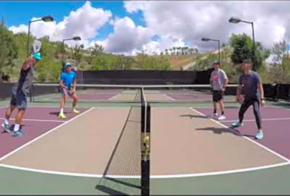 Temecula Pickleball Rec play 2 Camera Angle Game 2 Esquire/Bucher vs. Tibbz/The General