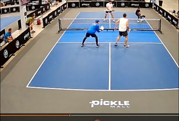 Pickleball Tournament 2024 - Fun Points - Kid playing adults