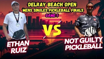 3.5 Mens Singles Pickleball Gold Medal Match - Krivitsky vs Ruiz - Delray Beach Open - Game 1