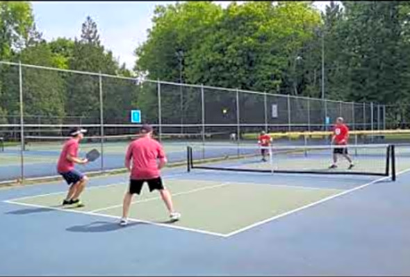 Richmond pickleball tournament 3.5 men&#039;s doubles john/Gord vs Greg/father