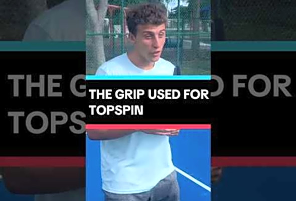 The CORRECT grip for topspin (most common mistake) #pickleball #pickleballtips #shorts