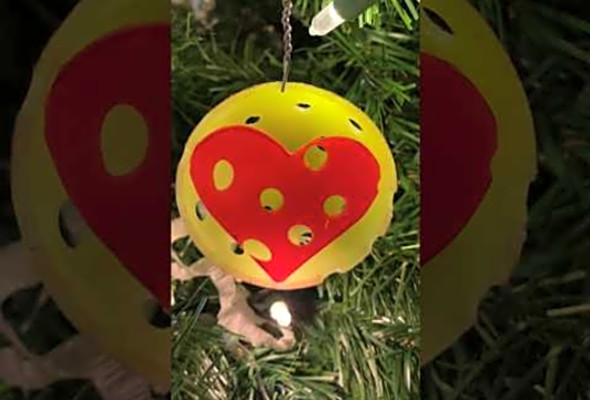 RECYCLE YOUR BROKEN PICKLE BALLS! #shorts #pickleball #recycle #reuse #christmas