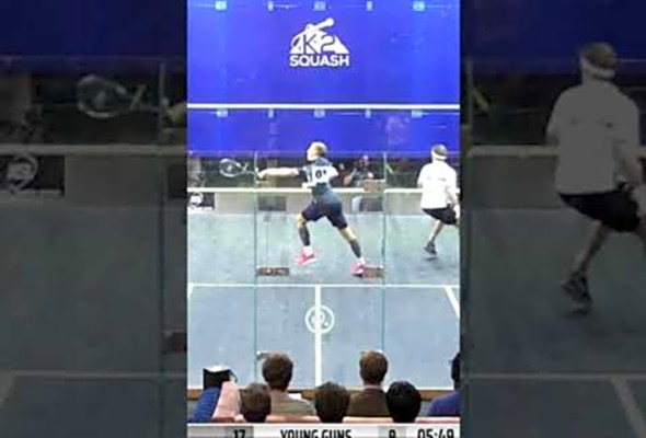 Sweat. Speed. Glory. Its all going down. - LEGENDS VS YOUNG GUNS SQUASH GAME