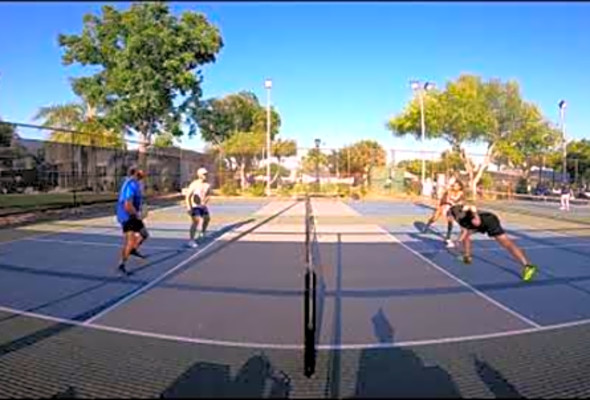 Good Pickleball Muy High level Rec Play 5.0 Jessie Irvine Aaron Donofrio Wes Burrows Gared Game 1