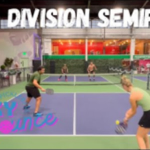 Open division semifinal mixed doubles winter charity Pickleball tournament