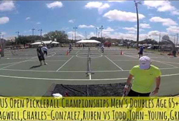 US Open Pickleball Championships Men&#039;s Doubles Age 65 Todd-Young vs Bagwell-Gonzalez