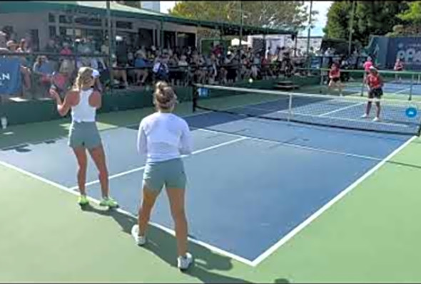 Mary &amp; Maggie Brascia VS Hurricane Tyra Black &amp; Jorja Johnson Womens Pickleball PPA Newport 4/22/23