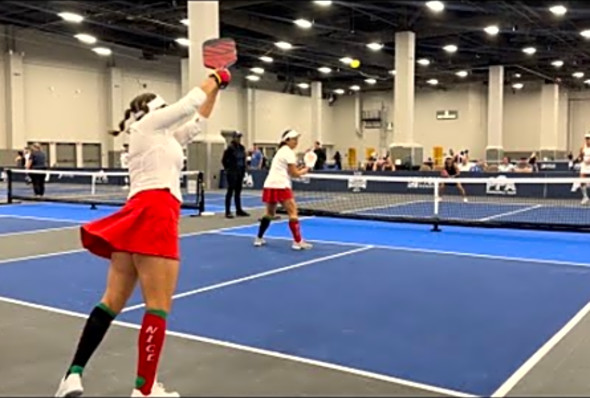 PPA Bubly Pickleball tournament atLas Vegas Day 1: Womens Doubles 3.5 Corina &amp;Jana vs. Annie&amp;Hiroko