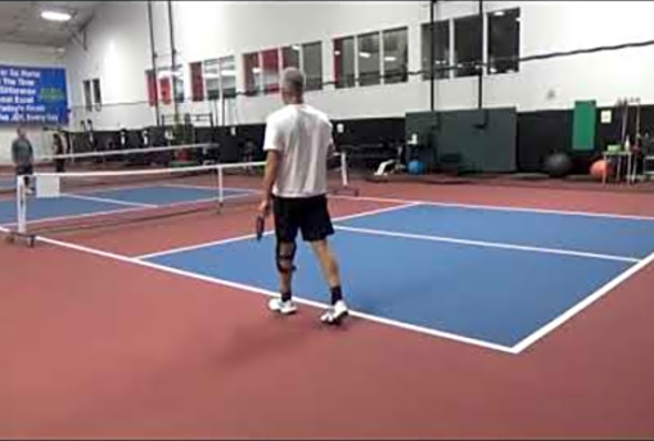 Steve and Chris vs Doug and Mark CCRC Rec Pickleball Play
