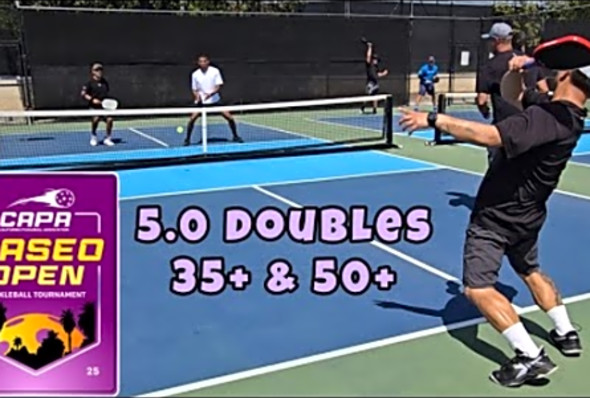 CAPA Paseo Club Pickleball Tournament - Men&#039;s 5.0 35 50 - Pool Play &amp; Medal Match - Joola Agassi