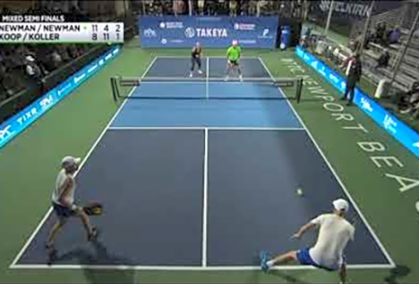 Crazy Good Pickleball Point With Some Drama At The End