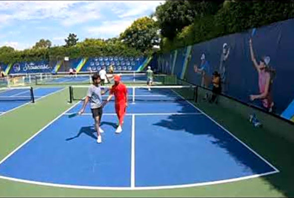 Warren Tamanaha &amp; Moo Venkatesen vs Ryan Trefry &amp; Bret Bucher at The PPA Showcase 8/15/20