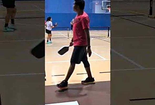 It always helps to have a young one on your team #pickleball