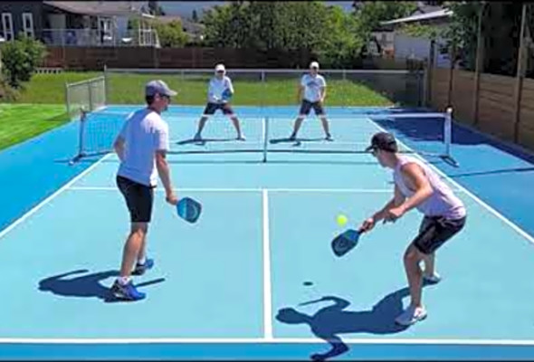 Pickleball Highlights Dad with 3 sons FUNNY and AMAZING rallies (SHORT version)