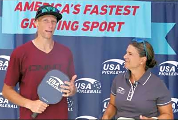 Newport Beach - Pro Beach Volleyball Player Casey Patterson Interviewed with USA Pickleball