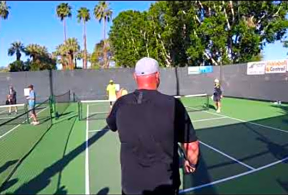 2018 Lakes Pickleball Tournament MD 5.0 Round 1 Bucher/Berg vs. Muno/Lowe