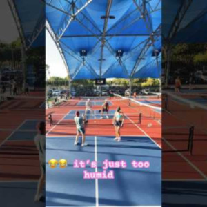 Flying paddle #pickleball #humidity #drive #fail #fun #highlights #flori...