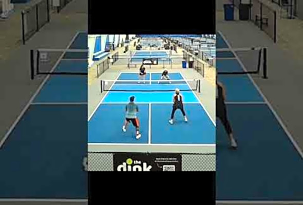 Monster poach earns the point!#pickleball #racquetsport #paddlesport