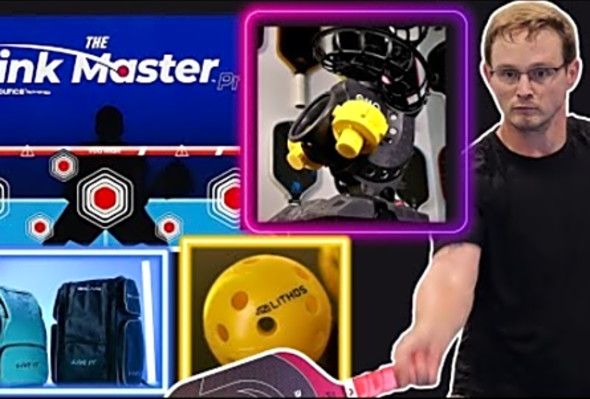 Pickleball Drill Equipment: Dink Master Pro, A11N Ball Launcher, Lithos Lightning Balls, GRUVN Bags