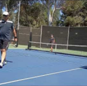 Old Guys on a hot day with broken bodies playing pickleball. Game 1 prep...