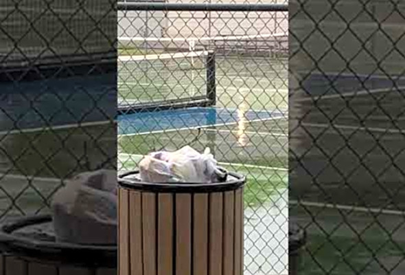 Pickle Ball rain out. #pickleball #rain #sports #lighting #games #game #enjoy #fun #view #stop