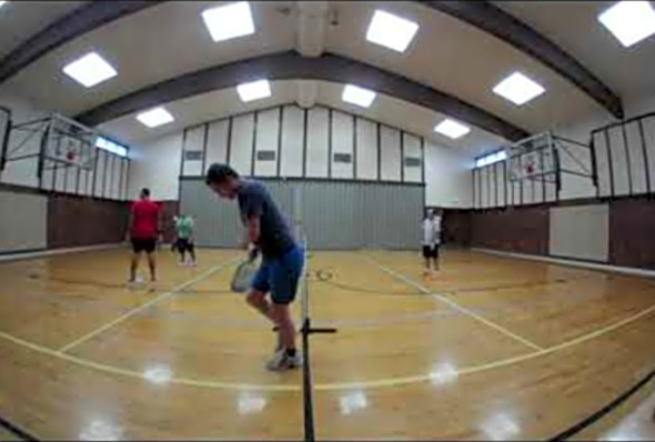 Indoor Pickleball Mens 4.5 doubles highlights at the Weaver dome. Shot with a Samsung Gear 360