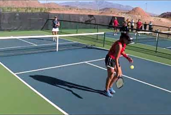 Dhp pickleball- Huntsman- WD 4.5 55-59 Rita, Susan Game 2 Part 1 of 2