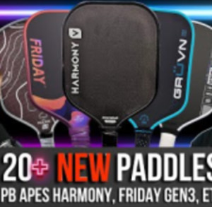 Pickleball Apes Harmony, Friday Gen3, Joola Hyperion Pro lV, GRUVN CRUZN...