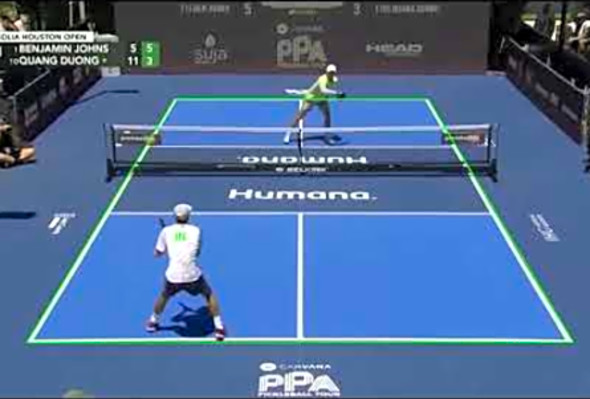 Pickleball AI Ball Tracking (Ben Johns &amp; Quong Duong Match)
