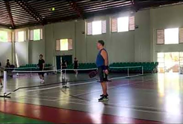 Pickleball Mens Double Match at Riviera Sports Club