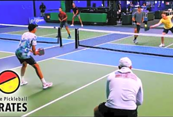 Joey with Rising Star in Pickleball 4.5 Moneyball Tournament