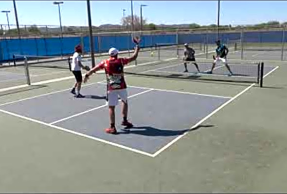 Gold Daniel de la Rosa/Rhys vs Nico/Tracy (Pecos Legends Pickleball 2021/05/08)