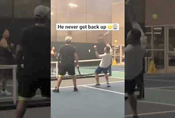 He went to the hospital after this (BE CAREFUL) #pickleball #shorts #viral
