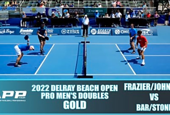 2022 APP Delray Beach Pickleball Open Pro Men&#039;s Doubles Gold: Frazier/Johnson VS Bar/Stone