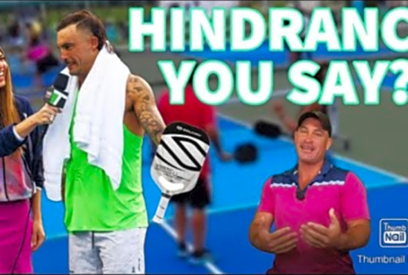 What is a Hindrance in Pickleball?