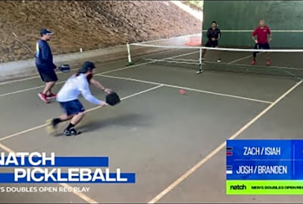 Pickleball Men&#039;s Doubles Rec Play feat. Josh/Branden vs Zach/Isiah