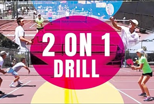 2 on 1 Pickleball Drill With 3 Players - Improve Your Pickleball Game