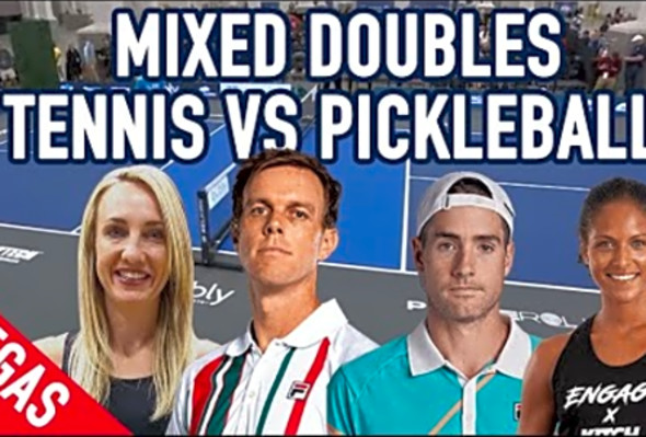 Tennis vs Pickleball - John Isner / Jessie Irvine VS Sam Querrey / Allyce Jones - Bubly Tournament