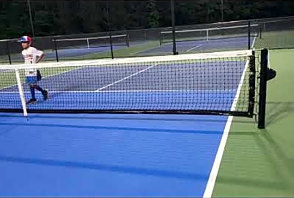 Nathan pickleball forehand and backhand Top ralies. #pickleball #8u #highlights #sports