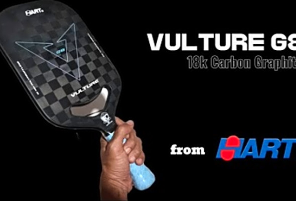 VULTURE S8 PICKLEBALL PADDLE FROM HART - STRONG CHARACTER 18K CARBON POLYPROPYLENE