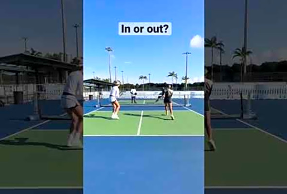 In or out? #pickleball #pickleballislife