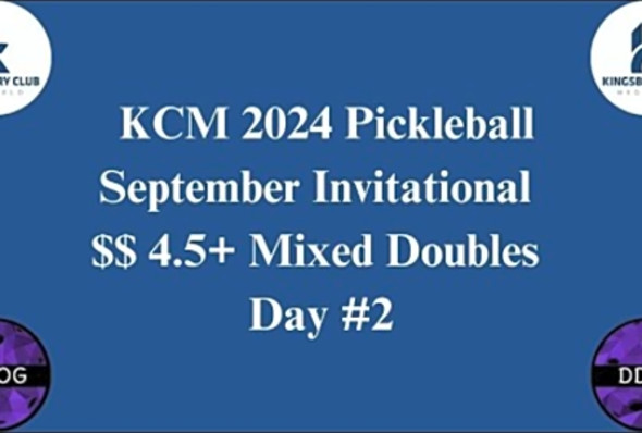 KCM 2024 Pickleball April Invitational $ 4.5 - 5.0 Mixed Doubles
