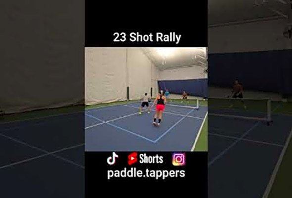 23 Shot Rally #pickleballhighlights #pickleballdoubles #mlp #ppa