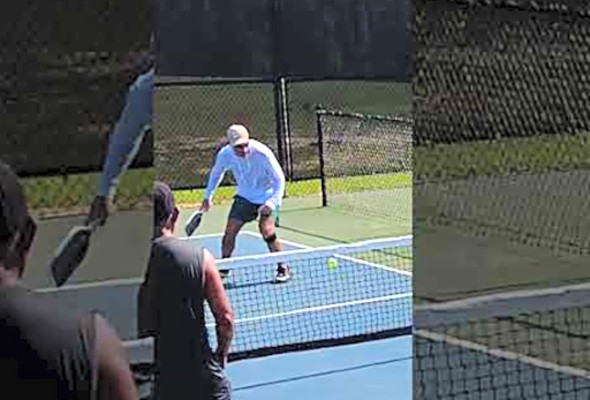 Behind the Back from Kitchen #pickleball #paddlesport #baller #sportsequipment #ball