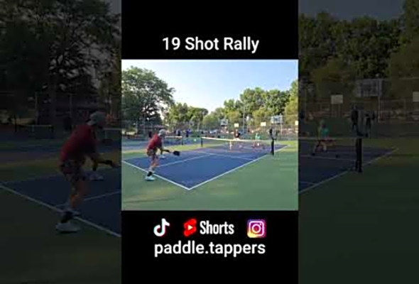 19 Shot Rally #pickleballhighlights #pickleballdoubles #mlp #ppa