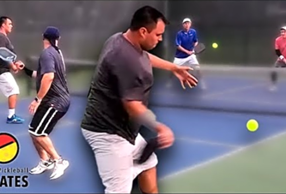 Aggressive 4.5 Men&#039;s Doubles Pickleball with Top Senior Pro