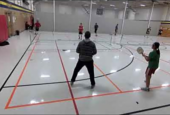 Week 5 Game 1 2017 Winter Pickleball Ladder League