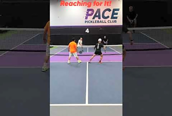 Reaching for It! #thepickleballrunner #pickleball #highlights #pickleballhighlights #shorts