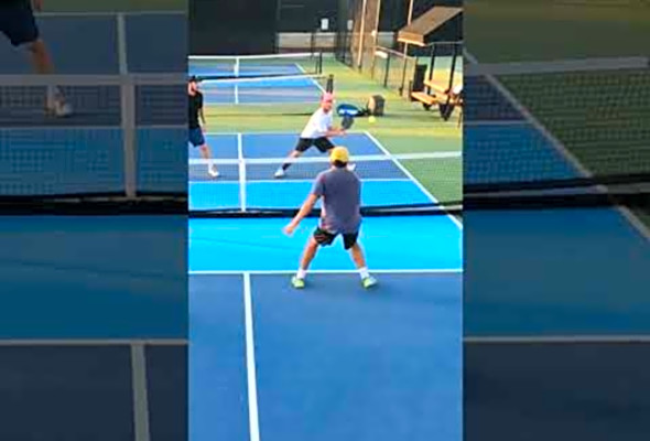 Lunging backhand speed up #pickleball